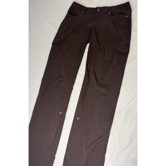 Kuhl Pants Women’s 6 REG Freeflex Roll Up Cargo Outdoor Hiking Burgundy - Picture 2 of 9